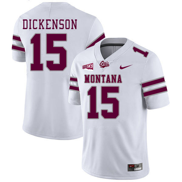 Montana Grizzlies #15 Dave Dickenson College Football Jerseys,Uniforms Stitched Sale-White